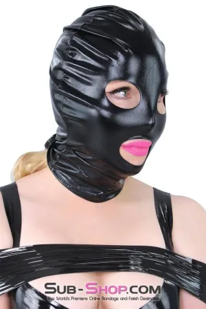 3484LB      Shiny Spandex Open Mouth & Eyes Hood