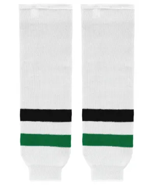 Athletic Knit (AK) HS630-377 2013 Dallas Stars White Knit Ice Hockey Socks