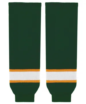 Athletic Knit (AK) HS630-439 Dark Green/Gold/White Knit Ice Hockey Socks