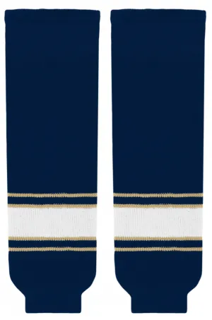 Athletic Knit (AK) HS630-520 University of Notre Dame Fighting Irish Navy Knit Ice Hockey Socks