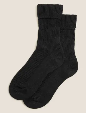 Autograph pure cashmere socks, black