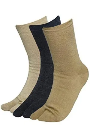 Balenzia Woollen Toe Socks for Women (Pack of 3 Pairs/1U)