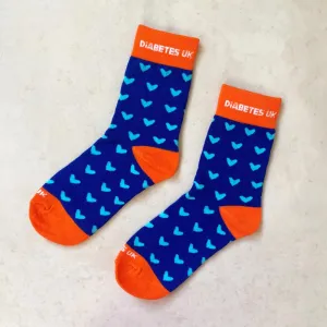 Blue Hearts Diabetes UK Socks (INT)