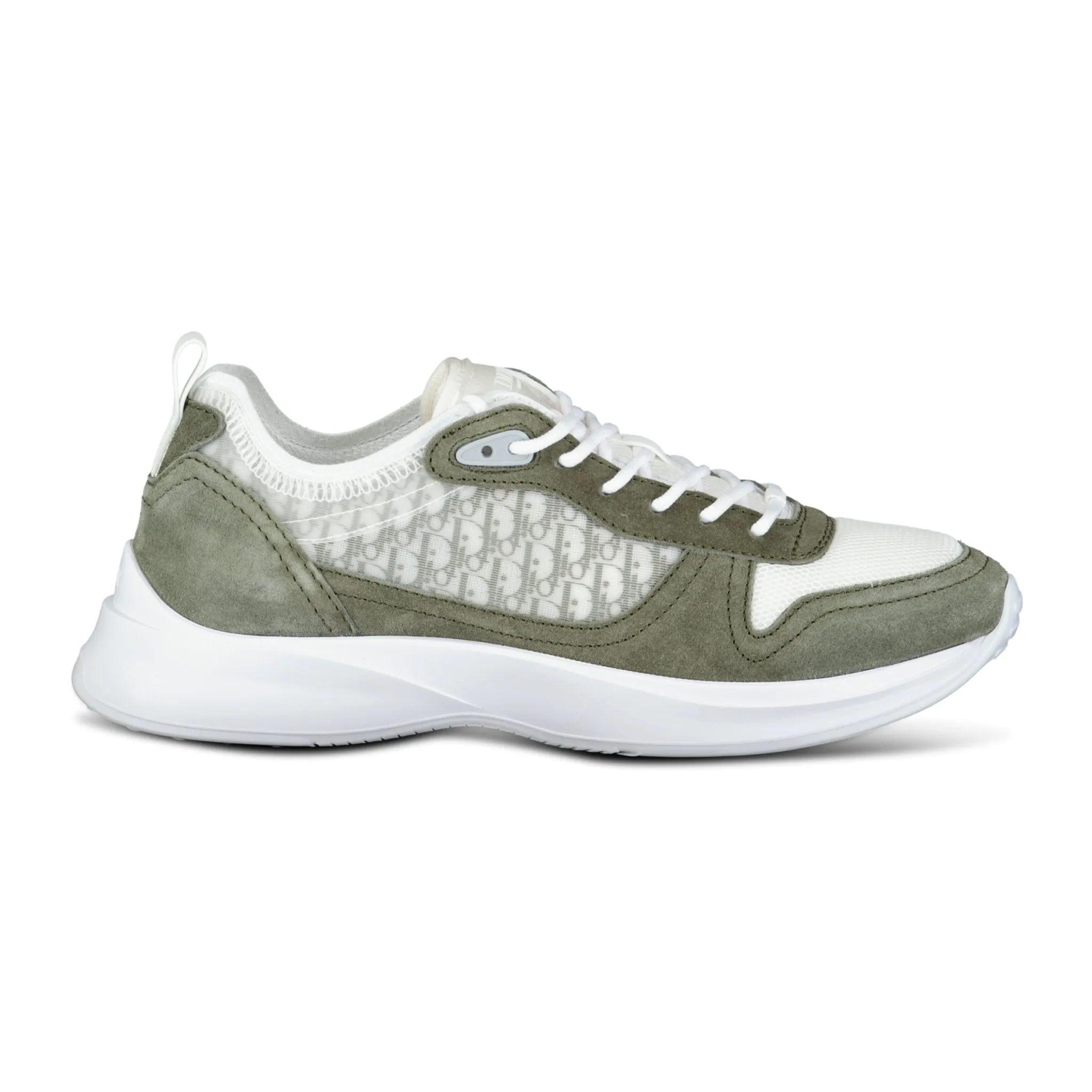 DIOR B25 SUEDE TRAINER WHITE & GREEN