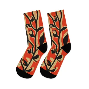 Havana Red Printed Socks