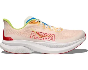 MEN'S HOKA MACH 6 | WHITE / SOLAR FLARE