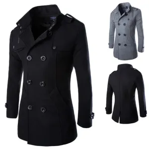 Mens Overcoat Trench Jacket