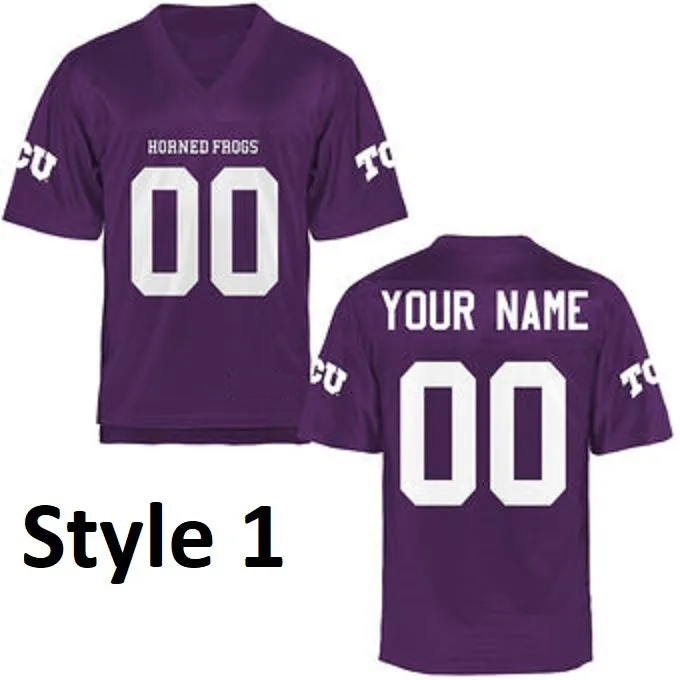 TCU Horned Frogs Style Customizable Football Jersey