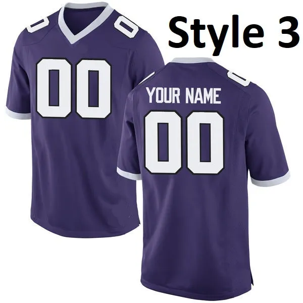 TCU Horned Frogs Style Customizable Football Jersey